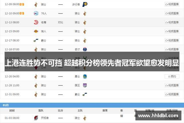 上港连胜势不可挡 超越积分榜领先者冠军欲望愈发明显