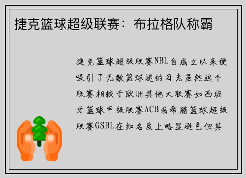 捷克篮球超级联赛：布拉格队称霸